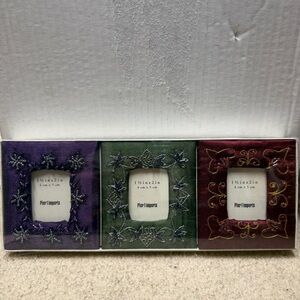 Pier 1 Beaded Mini Frame Trio - Purple, Green, Red